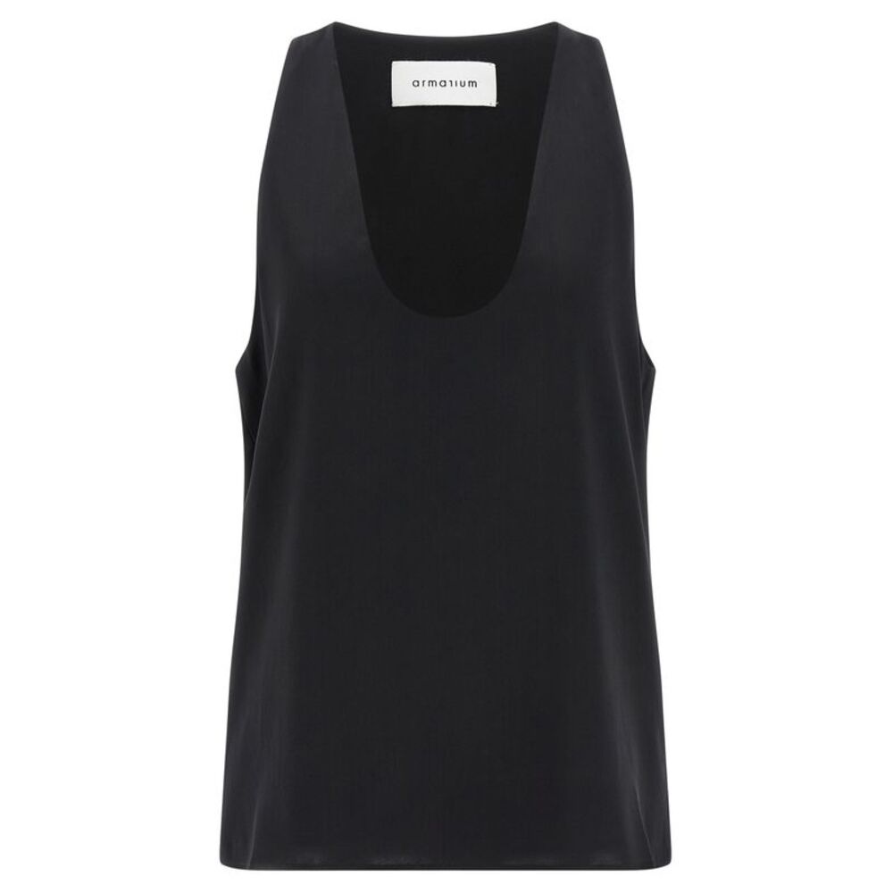 Armarium Black Silk Tank Women's Tops